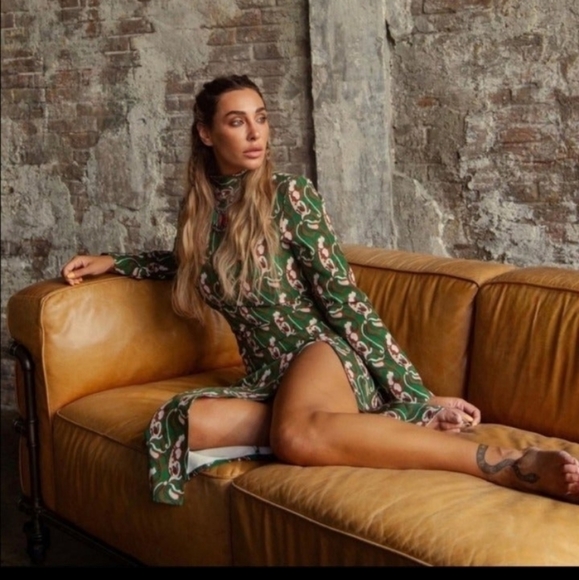 ZARA PRINTED MIDI DRESS Size M - Picture 7 of 10